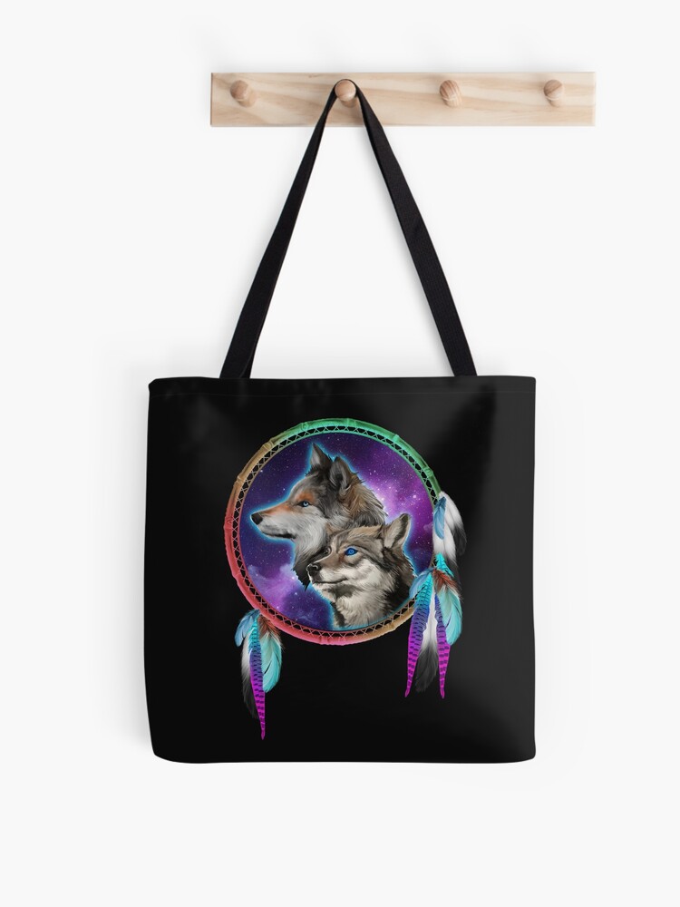 Sac fourre-tout for Sale avec l'œuvre « Cadeaux de loups Rainbow