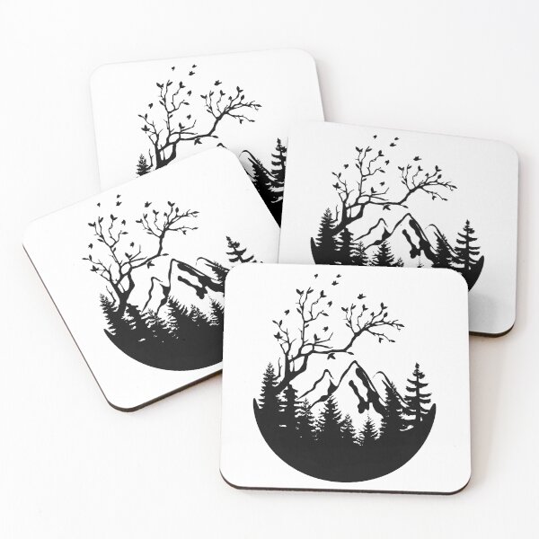 Item preview, Mountain and Trees,  Mountain silhouette designed and sold by shellnot.