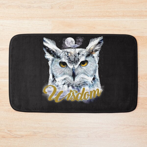 Item preview, Wisdom Owl (gold font) designed and sold by Tripp Art Studio.