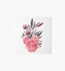 Peonies Bouquet Art Board