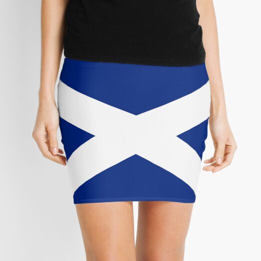Scotland Flag Mini Skirt - Scottish St Andrews Cross Mini Skirt