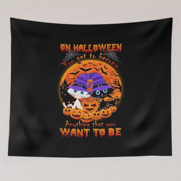 Item preview, On Halloween You Get To Become Anything That you Want To Be Black Cat Happy Halloween designed and sold by bogiewatt6.
