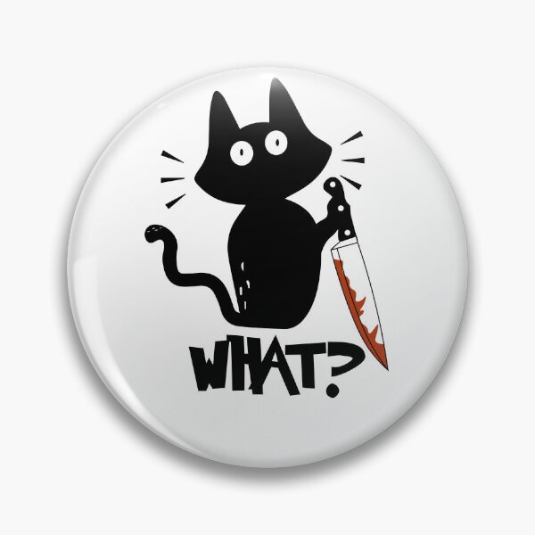 Item preview, Cat What Murderous Black Cat With Knife designed and sold by damithez.