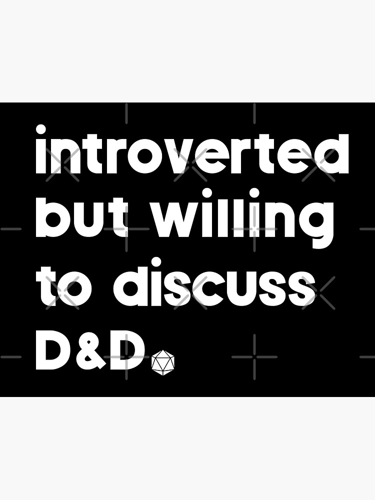 Thumbnail 3 of 3, Sticker, Introverted But Willing to D&D designed and sold by atomicgirl.