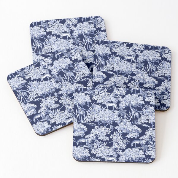 Item preview, midnight forest toile de jouy designed and sold by letsgow8th.