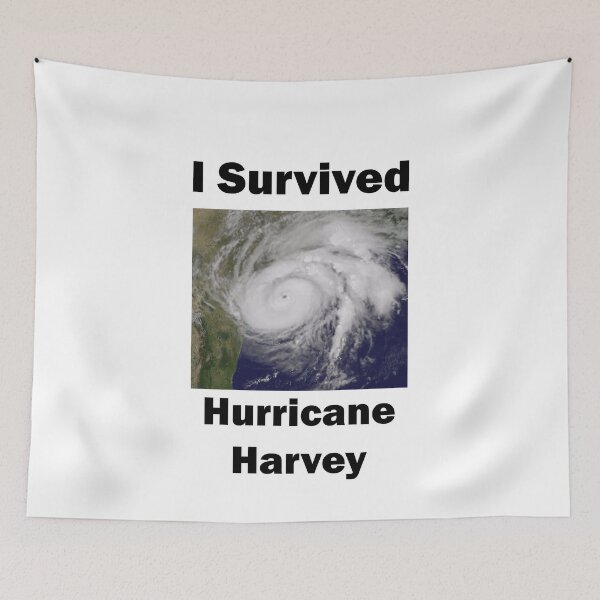 Item preview, I Survived Hurricane Harvey Meme Satellite Storm Texas designed and sold by stevesemojis.