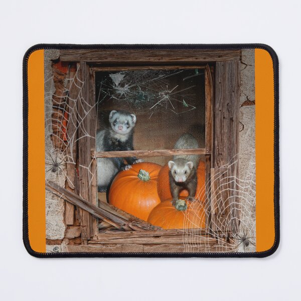 Item preview, Ferrets Halloween Pumpkin Guard - Ferret art design designed and sold by BarbaraGlebska.