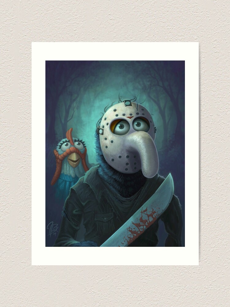 Muppet Maniacs Gonzo Voorhees Art Print By Grimbybeck Redbubble