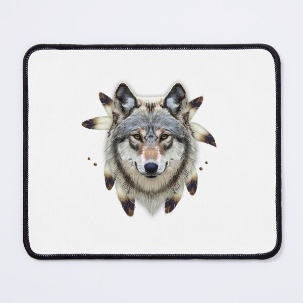 Artikelvorschau, Weißer Wolf mit Federgeschenken entworfen und verkauft von Barnissim.