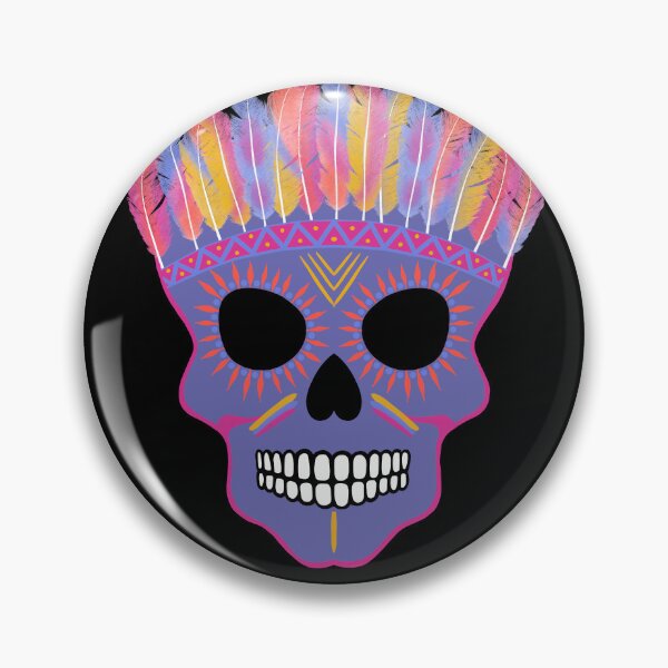 Item preview, Mexican skull with feather headdress designed and sold by Anakathrin.