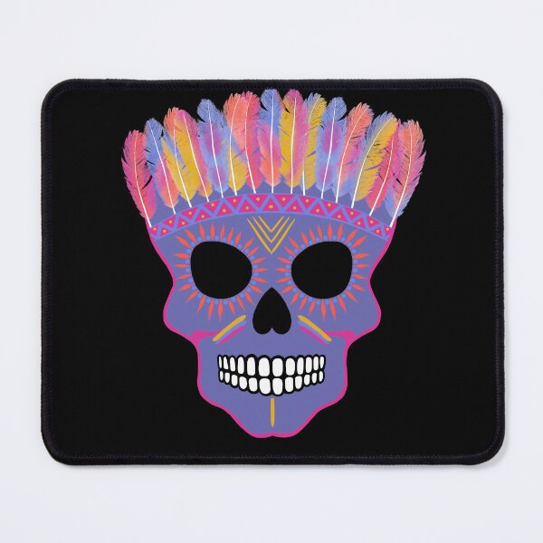 Item preview, Mexican skull with feather headdress designed and sold by Anakathrin.