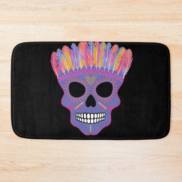 Item preview, Mexican skull with feather headdress designed and sold by Anakathrin.