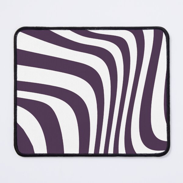 Item preview, Aubergine and white wavy lines geometric pattern designed and sold by by-jwp.
