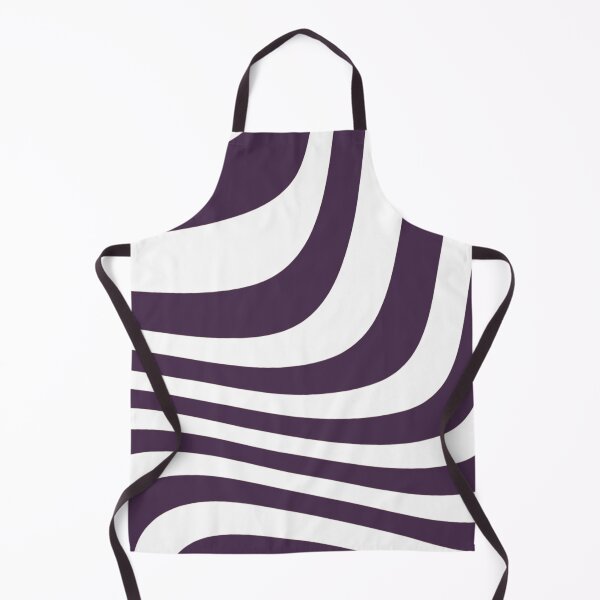 Item preview, Aubergine and white wavy lines geometric pattern designed and sold by by-jwp.