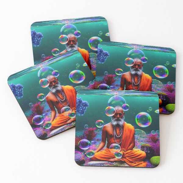 Item preview, indian sadu meditating under water designed and sold by Aliveforfun.