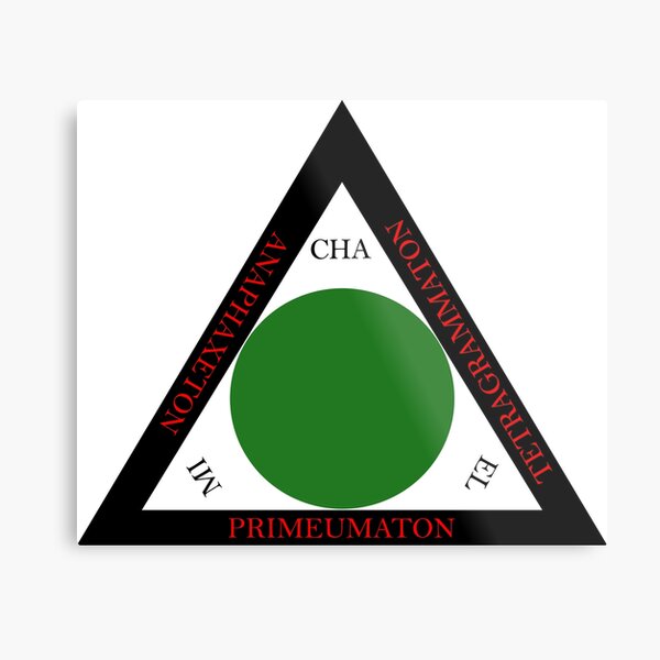 Goetia Triangle - Traditional Greek Version Metal Print