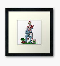 Ultraman funny Fhight Framed Print