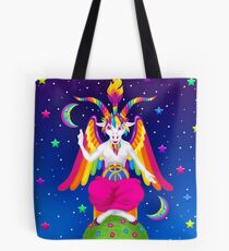 1997 Neon Rainbow Baphomet Tote Bag