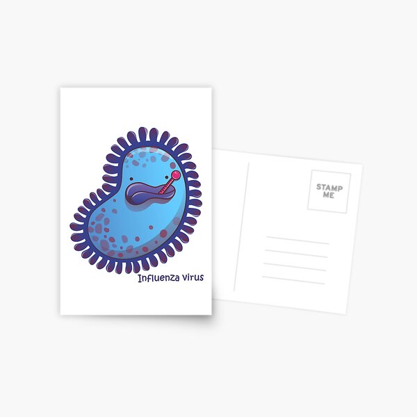 Influenza Virus Postkarte