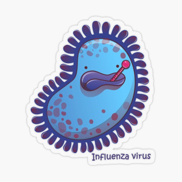 Influenza Virus Transparenter Sticker
