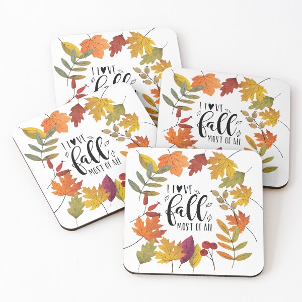 Item preview, I Love Fall, autumn falling leaves designed and sold by piccalilli22.