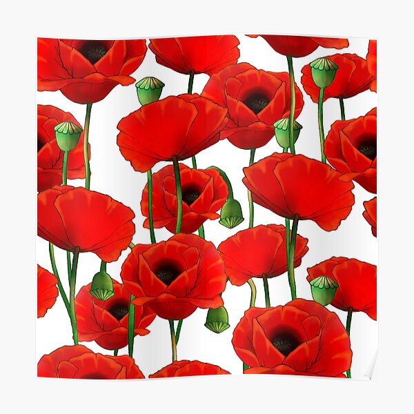 Poppy Pattern Poster