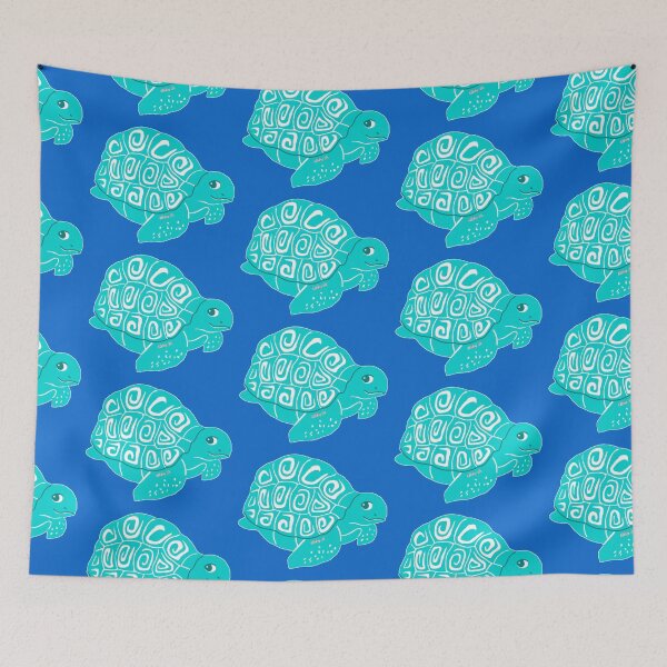 Item preview, Teal Sea Turtles Blue & Aqua Pattern designed and sold by Abigail Davidson.