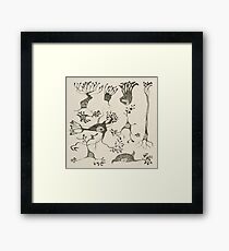 Vintage Neuron Zellen Gerahmtes Wandbild