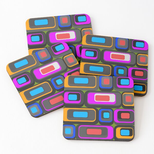 Item preview, retro geometric pattern designed and sold by pauloneill-art.