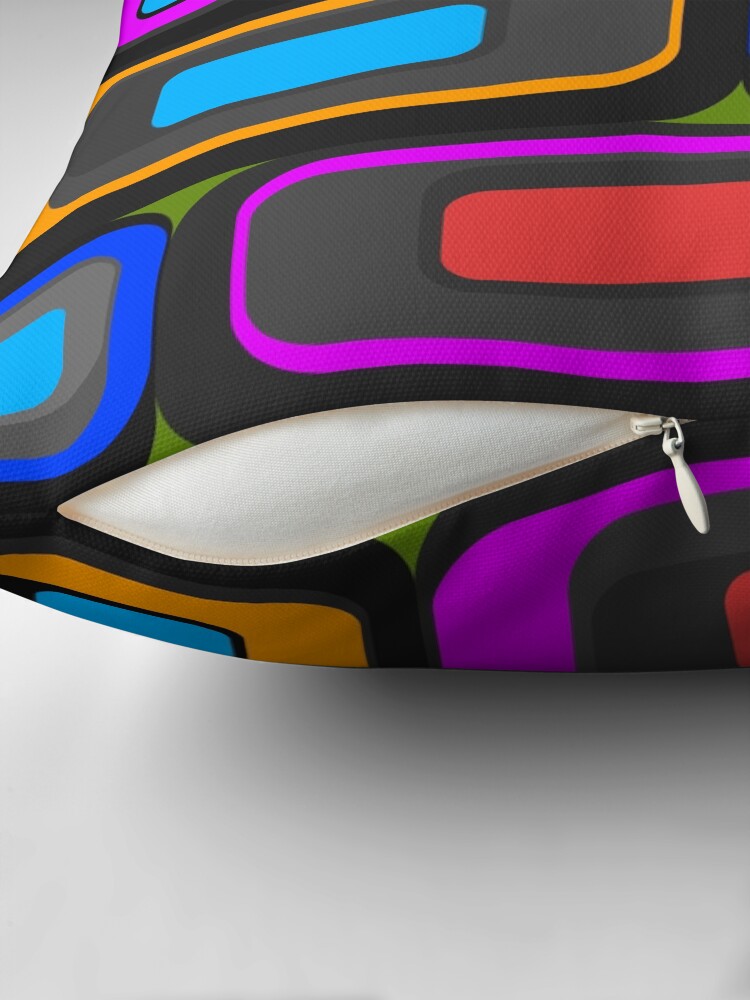 Thumbnail 2 of 4, Pillow, retro geometric pattern designed and sold by pauloneill-art.
