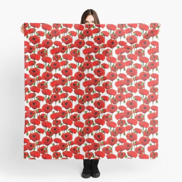 Poppy Pattern Scarf