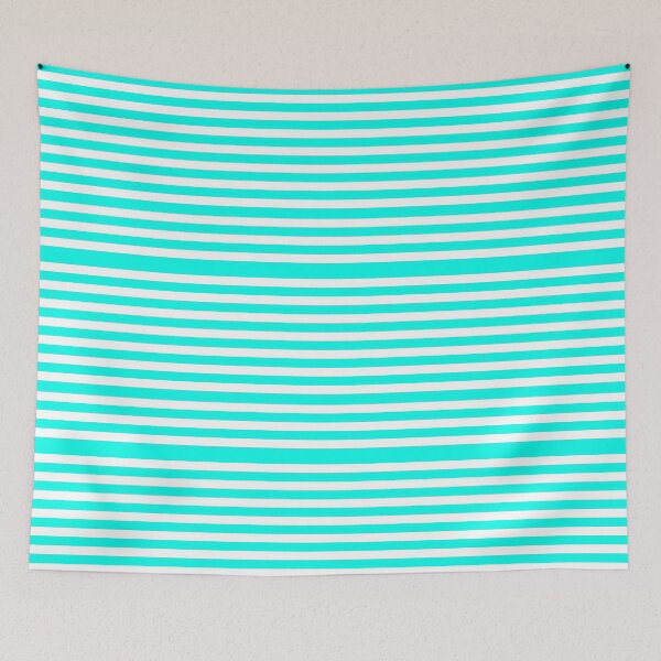 Aperçu de l'œuvre Design haut à rayures horizontales bleu clair et blanc mignon créée et vendue par BEAUTY ⭐⭐⭐⭐⭐.