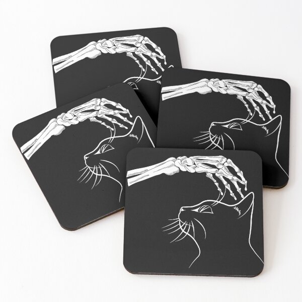 Item preview, Cat With Skeleton Hand Vintage designed and sold by TheInkElephant.