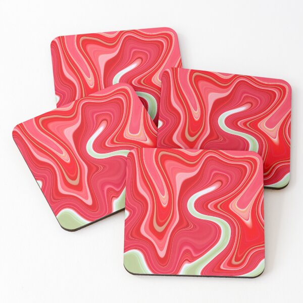 Item preview, Watermelon abstract liquid pattern  designed and sold by Emotionville.