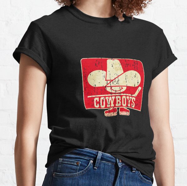 Calgary Cowboys T-Shirt - Red - Cotton - Large (L) - Royal Retros