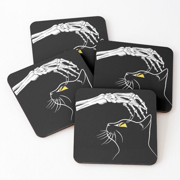 Item preview, Cat With Skeleton Hand Vintage designed and sold by TheInkElephant.