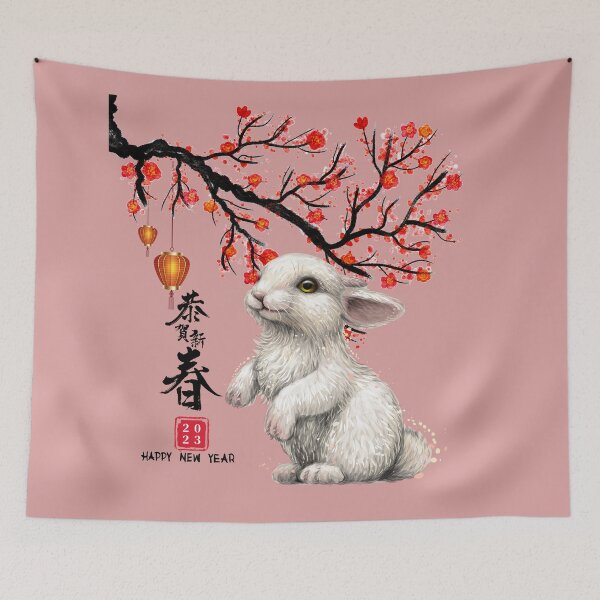 Item preview, Happy New Year Of The Rabbit Chinese Zodiac Rabbit 2023 designed and sold by taogiauco.