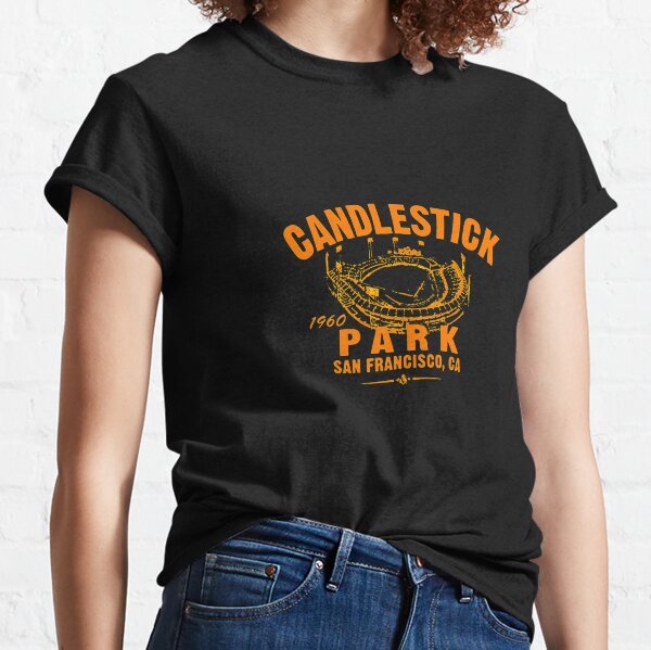 San Francisco Giants Candlestick Park T-Shirt from Homage. | Charcoal | Vintage Apparel from Homage.