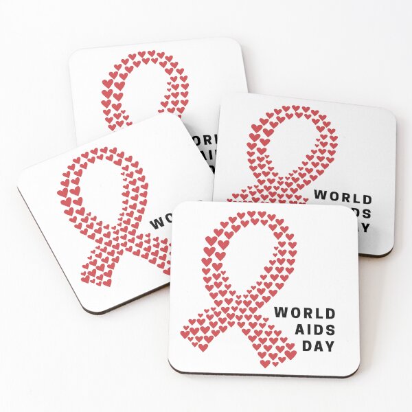 Item preview, Small hearts form a red ribbon - World AIDS Day symbol designed and sold by Frim-Design.