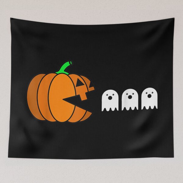 Item preview, Funny Halloween Pumpkin Eating Ghost Gamer designed and sold by KylarDuffy.
