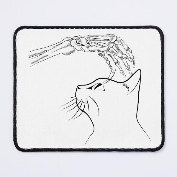 Item preview, Cat With Skeleton Hand Vintage designed and sold by TheInkElephant.