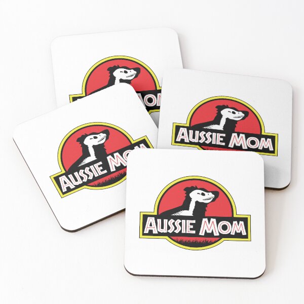 Item preview, (For Bright Background) Jurassic Australian Shepherd Mom designed and sold by More Cute Dogs.
