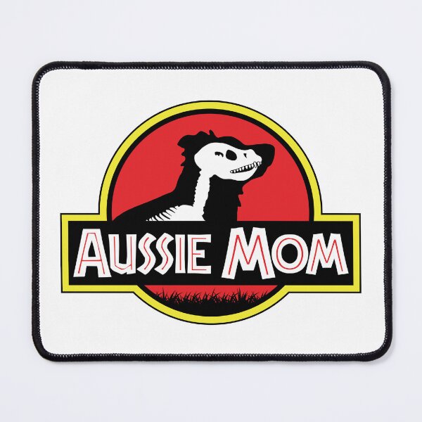 Item preview, (For Bright Background) Jurassic Australian Shepherd Mom designed and sold by More Cute Dogs.