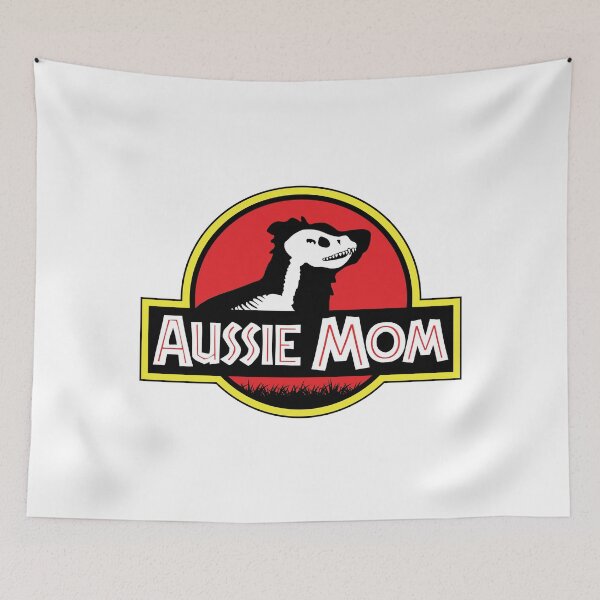 Item preview, (For Bright Background) Jurassic Australian Shepherd Mom designed and sold by More Cute Dogs.