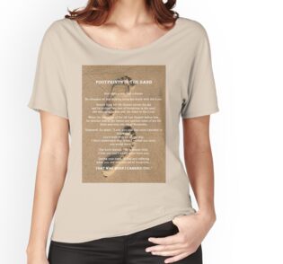 footprints in the sand t shirt