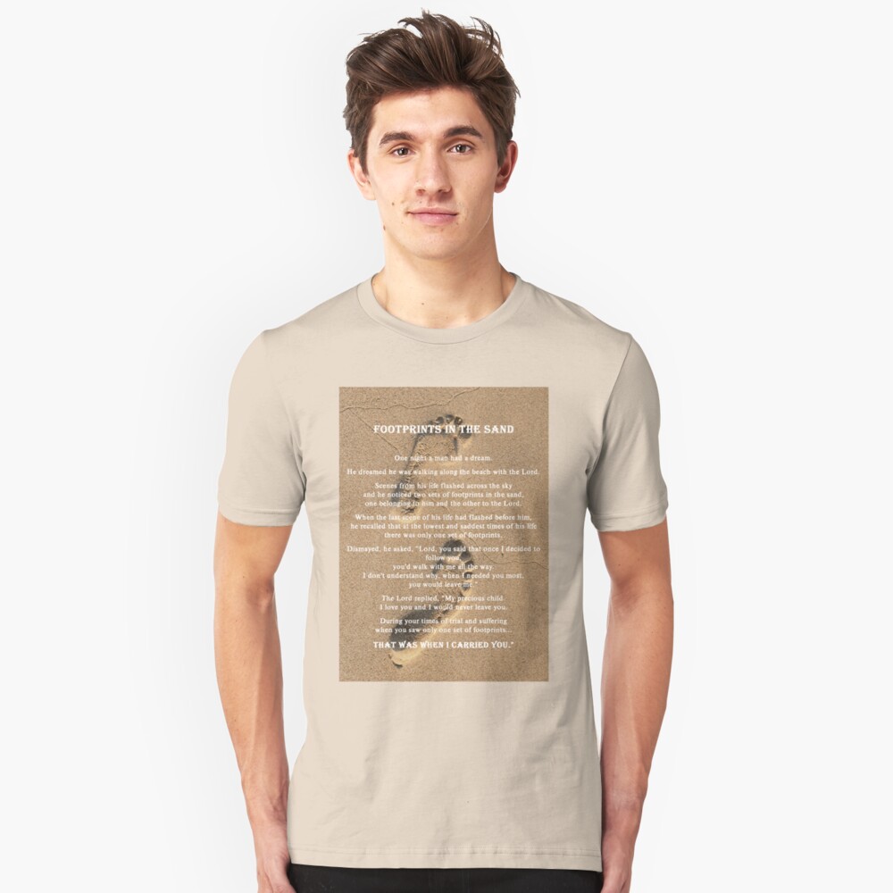 footprints in the sand t shirt