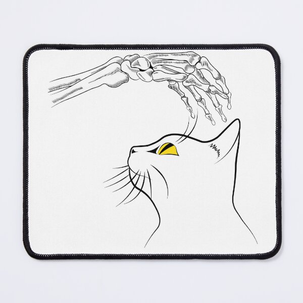 Item preview, Cat With Skeleton Hand Vintage designed and sold by TheInkElephant.