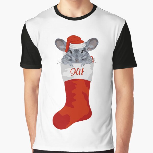 Christmas stocking - chinchilla - personalised Graphic T-Shirt