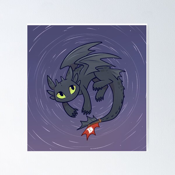 Night Sky Toothless Poster