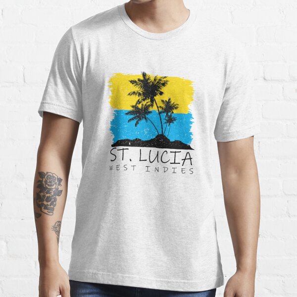 St Lucia Retro Essential T-Shirt for Sale by teesaurus